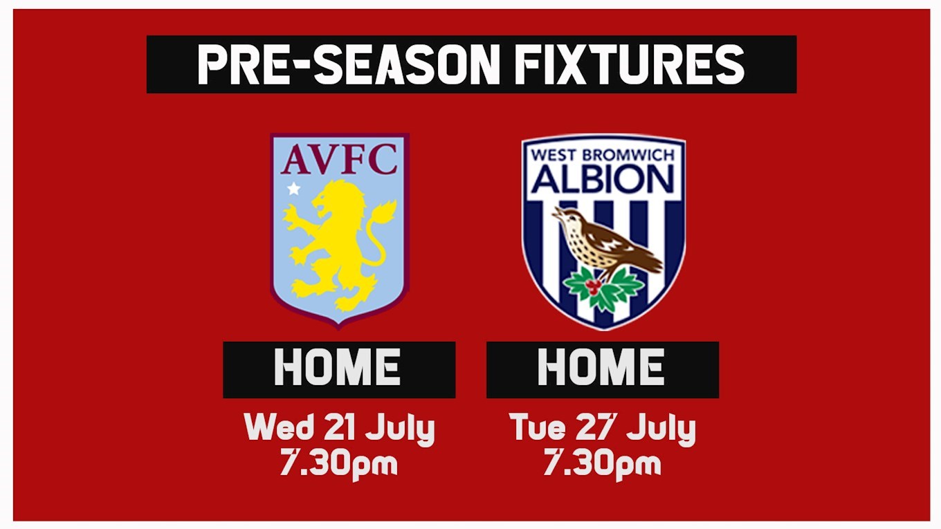 Saddlers To Host Aston Villa And West Bromwich Albion In Friendlies - News  - Walsall Fc